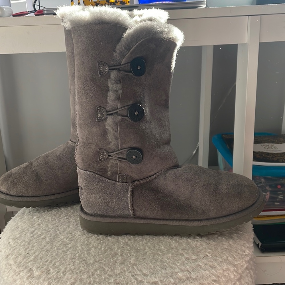 Bailey Suede Button Triplet II Water-Repellent Tall Boots